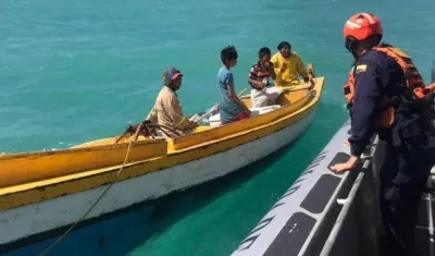 Los indígenas Wayúu rescatados. 