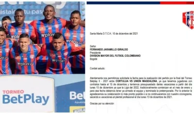 Carta del Unión Magdalena.