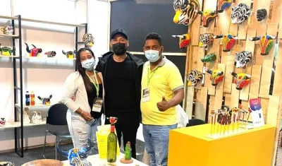 Artesanías de Galapa exhibidas en Bogotá.