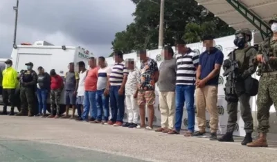 Presuntos integrantes del 'Clan del Golfo'. 