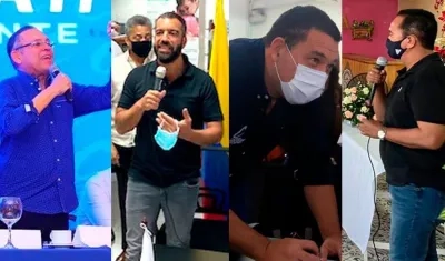 Los candidatos al Senado Efrain Cepeda, Arturo Char, Laureano Acuña y Carlos Rojano.