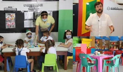 Imágenes de la dotación y del Alcalde Jaime Pumarejo.