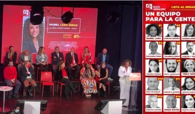 Los candidatos al Senado por el Nuevo Liberalismo.