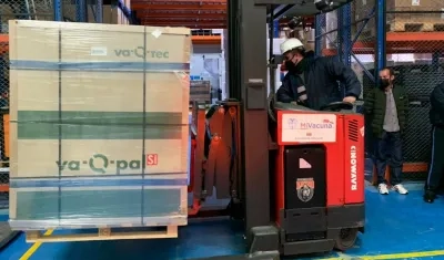 Imagen de las vacunas que llegaron.