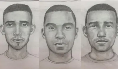 Retratos hablados de los presuntos responsables. 