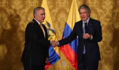 Los mandatarios Iván Duque y Guillermo Lasso.