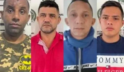 Los capturados por la Policía. 