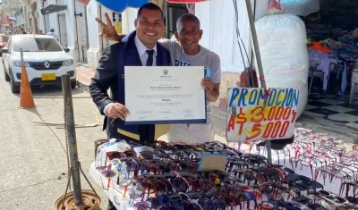 Alexis Castillo con su papá Germán
