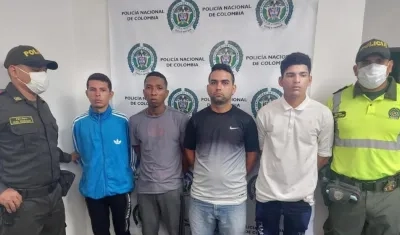 Los hombres fueron capturados tras persecución de la Policía. 