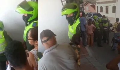 La Policía se llevó al presunto ladrón del lugar. 