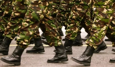 Soldados del Ejército Nacional. 