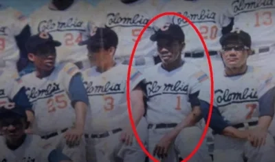 Ubaldo Salinas lució el uniforme de la Selección Colombia de béisbol. 