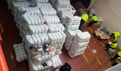 Contrabando aprehendido en Bogotá.
