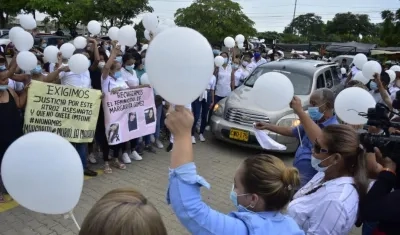 Familiares y amigos de Margarita exigen justicia. 