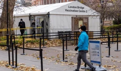 Centro de vacunación contra el Covid-19, en Londres. 