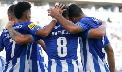 Luis Díaz y Matheus Uribe, jugadores del Porto.