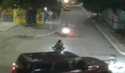 Momento en que ocurrió el accidente. 