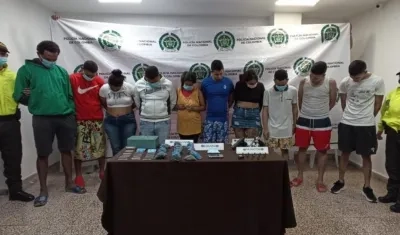 Presuntos integrantes de la banda 'Los Costeños K'.