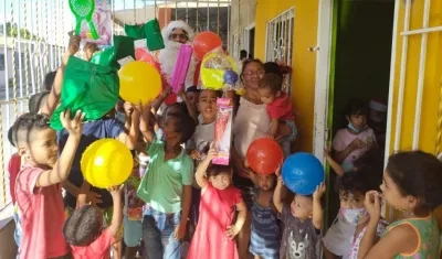 Entrega de regalos.