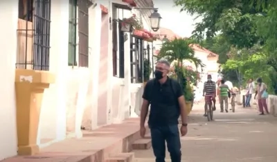 El periodista Jorge Cura en uno de los recorridos.