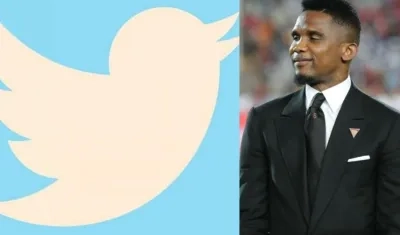 Imágenes de Twitter y Samuel Eto'o.