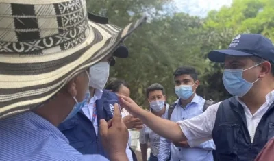 Carlos Camargo, Defensor del Pueblo, en San Marcos, Sucre.
