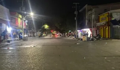 La zona de la balacera