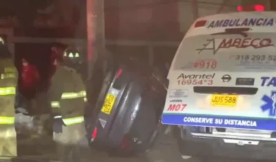 Estado en que quedó uno de los vehículos.