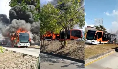 Incendio de Transcaribe. 