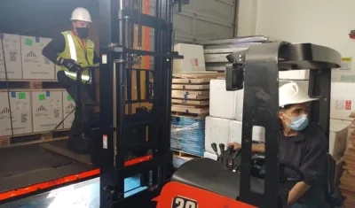 El nuevo lote de vacunas contra el Covid-19 que llegó a Colombia.