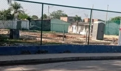 Cancha donde fue atacado a bala el joven. 