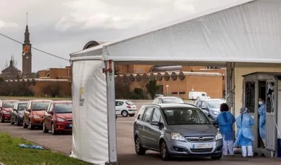 Puesto de pruebas de Covid-19.