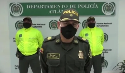 Coronel Hugo Molano, comandante de la Policía de Atlántico.