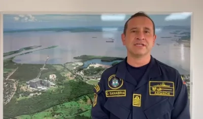 Capitán de Navío Dario Eduardo Sanabria Gaitán, capitán de puerto de Cartagena.