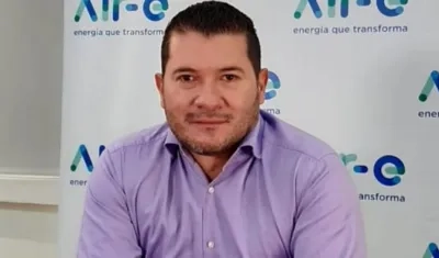 John Jairo Toro, Gerente General de Air-e, durante la rueda de prensa virtual.