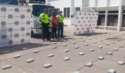 Cocaína incautada por la Policía en el departamento de Sucre. 