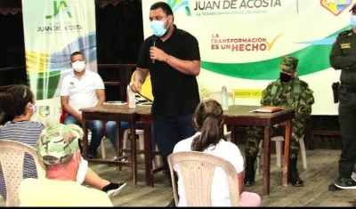 El Secretario del Interior, Juan David Rojas, presidiendo el Consejo de Seguridad.