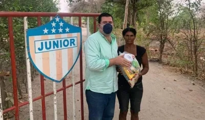 El Alcalde de Sabanagrande, Gustavo De La Rosa.