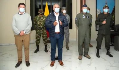 El Presidente Iván Duque anunciando el golpe al Clan del Golfo.