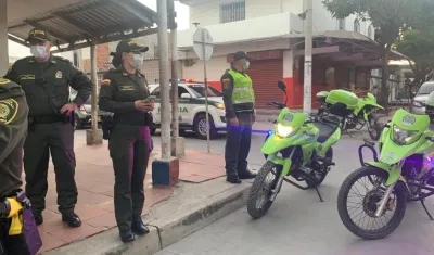 La Policía en el lugar de hechos. 