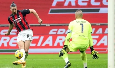 Zlatan Ibrahimovic, delantero del Milan. 