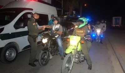 Operativos de control de la Policía en Soledad. 