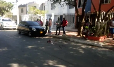 Carrera 34 con calle 107, lugar donde fue baleado el hombre. 