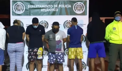 Los capturados fueron conducidos a la URI de la Fiscalía.