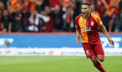 Falcao García celebra un gol. 