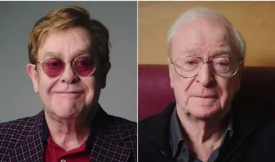 Sir Elton John y Sir Michael Caine.