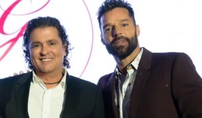 Carlos Vives y Ricky Martin, cantantes.