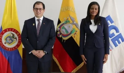 El Fiscal Francisco Barbosa y su homóloga Diana Salazar.