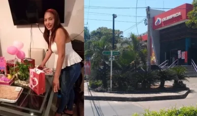 Katherine Martínez, la cajera asesinada en medio de un atentado.