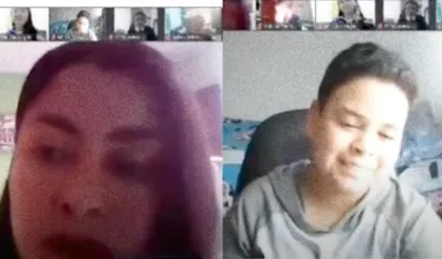 Profesora y el estudiante Ortíz. 